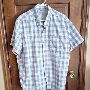 Eddie Bauer Men's Gray Plaid Shirt